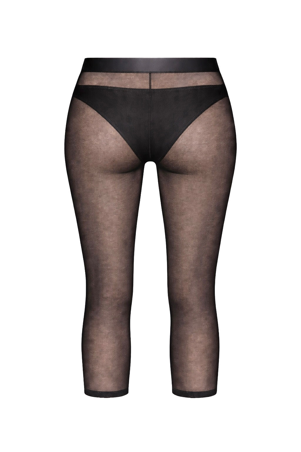 Sheer Capri with Integrated Jersey Panel